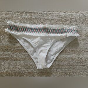 Tory Burch Bathing Suit Bottom | Costa Hipster | White | NWT Size Large